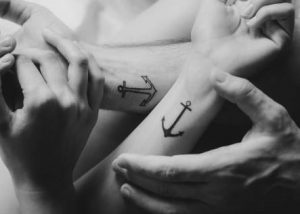 anchor couple tattoos