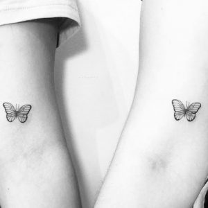 butterfly couple tattoo idea