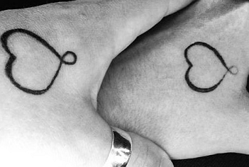 heart couple tattoos